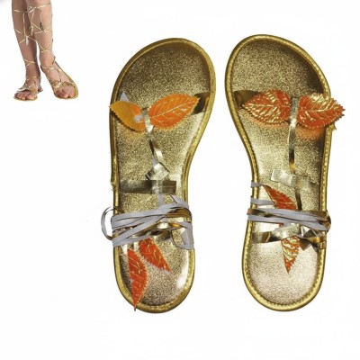 Dámské zlaté sandály antika
