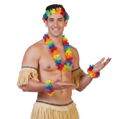 Sada duhové květinové věnce