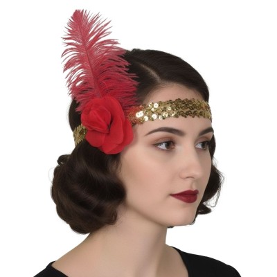 Čelenka retro charleston červená