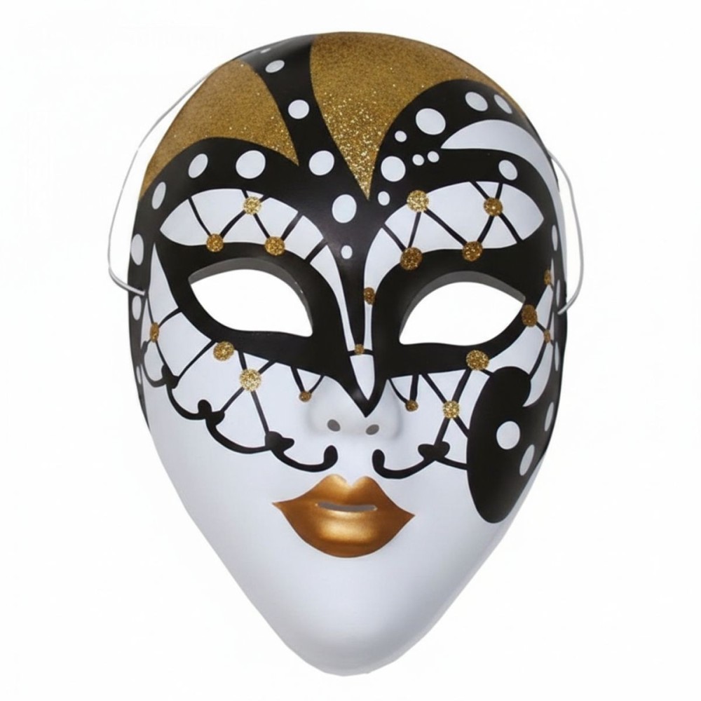 Benátská maska se zlatým zdobením