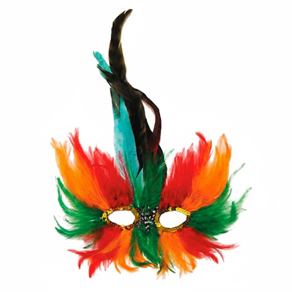 Benátská maska škraboška peří