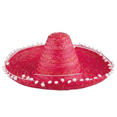 Mexický klobouk sombrero červené 45 cm