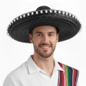 Mexický klobouk sombrero černé 45 cm