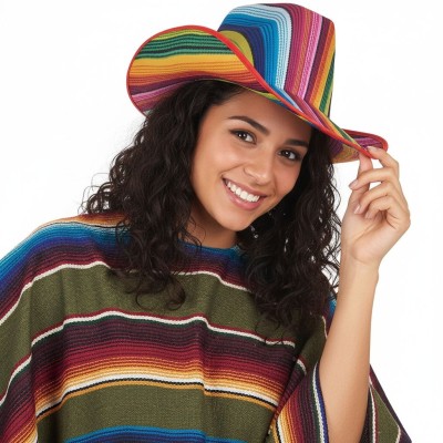 Klobouk duhový pruhovaný