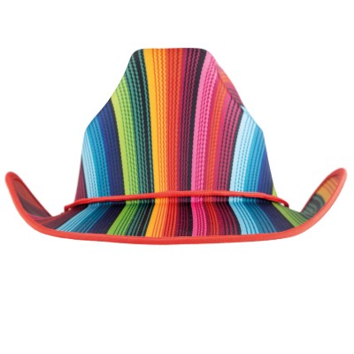 Klobouk duhový pruhovaný