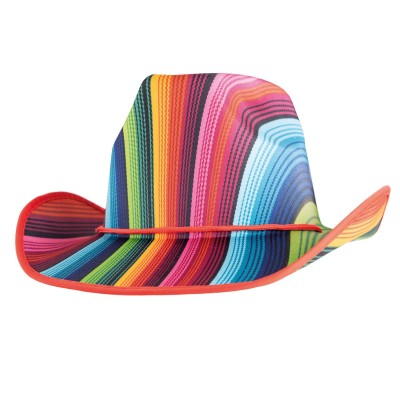 Klobouk duhový pruhovaný
