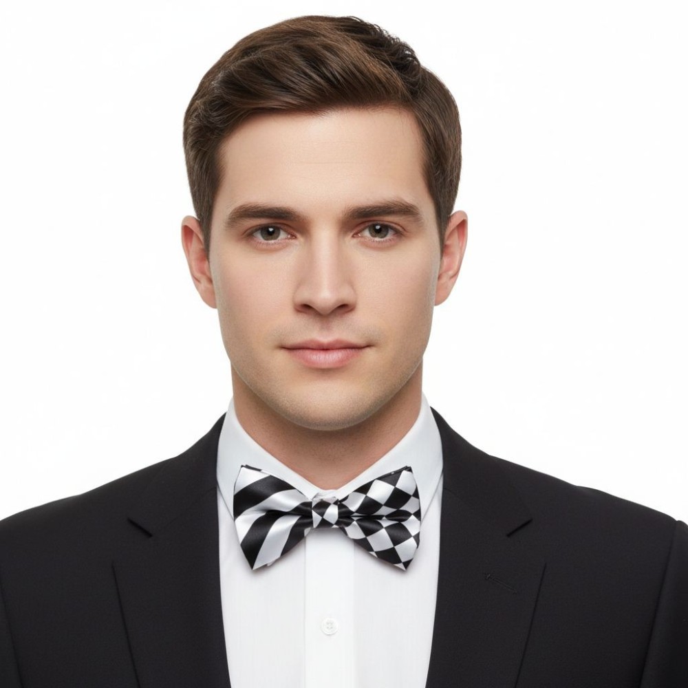 Motýlek černobílý pierot