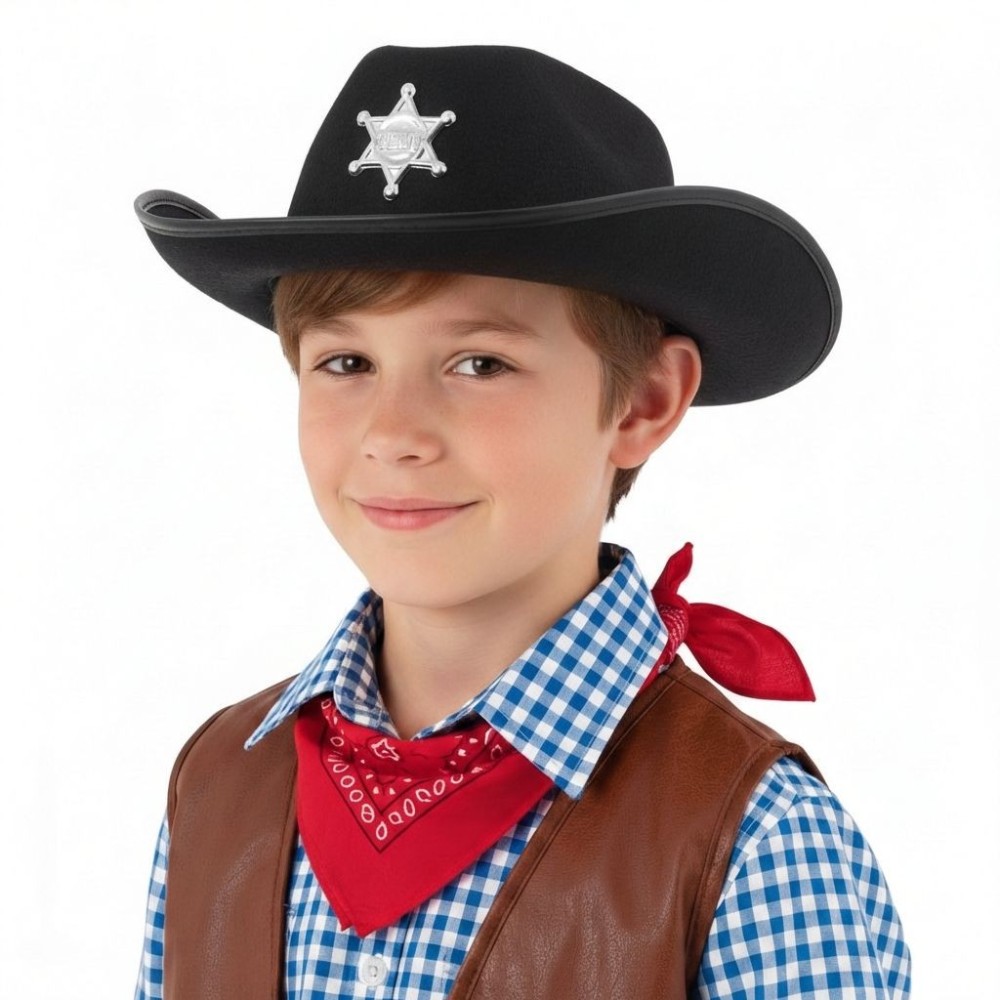 Kovbojský klobouk dětský černý