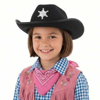 Kovbojský klobouk dětský černý