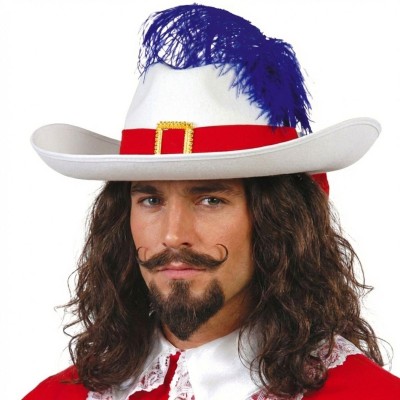 Klobouk mušketýr bílý