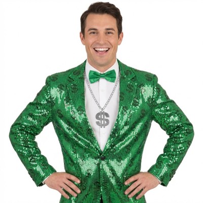 Kovový náhrdelník dolar stříbrný