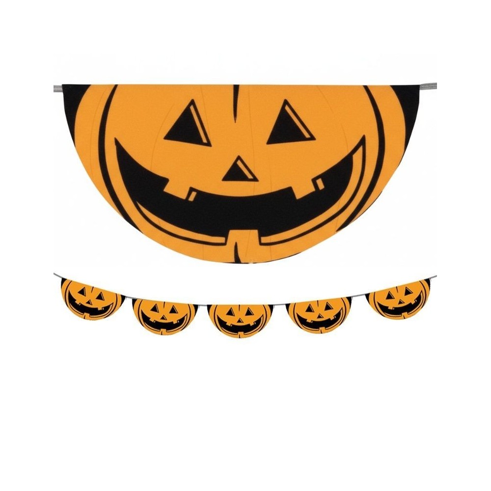 Plastová girlanda dýně Halloween 5,5m