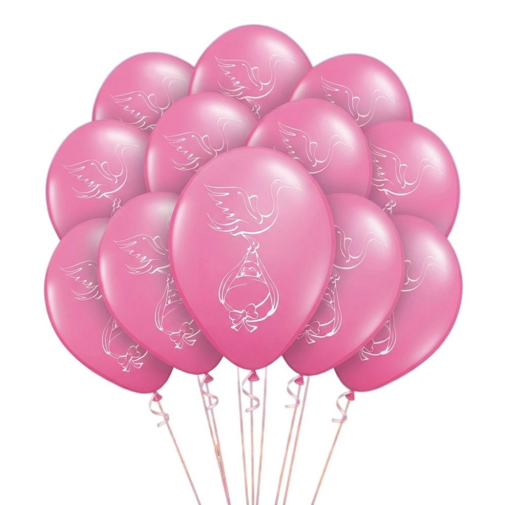 Latexové balónky růžové holčička 12ks