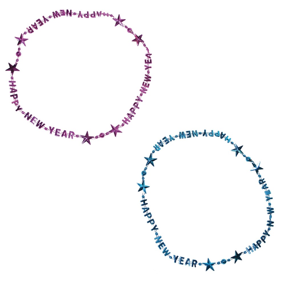 Náhrdelníky silvestr 2ks Happy New Year
