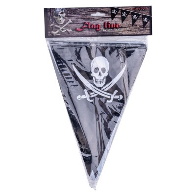 Plastová girlanda vlajková pirát 5m