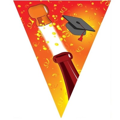 Plastová girlanda vlajková promoce 5m