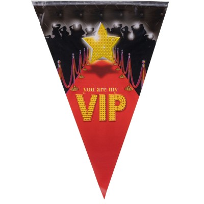 Plastová girlanda vlajková VIP film 5m