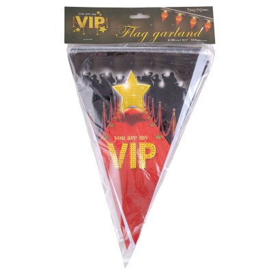 Plastová girlanda vlajková VIP film 5m