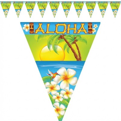 Plastová girlanda vlajková Aloha Havaj 5 m