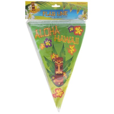 Plastová girlanda vlajková Havaj Aloha 5 m