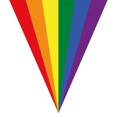 Plastová girlanda vlajková duhová 5 m