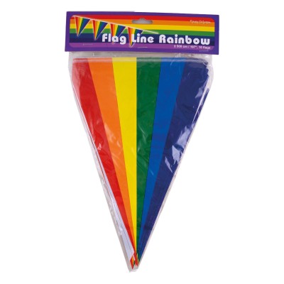 Plastová girlanda vlajková duhová 5 m