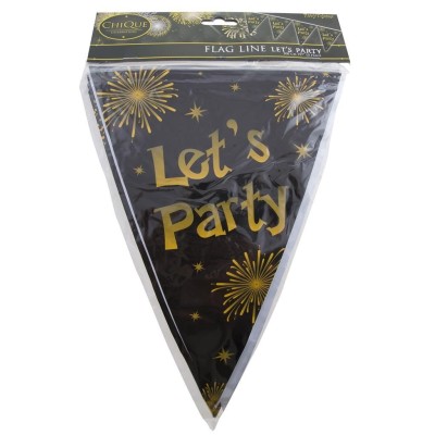 Plastová girlanda vlajková Lets party 5m