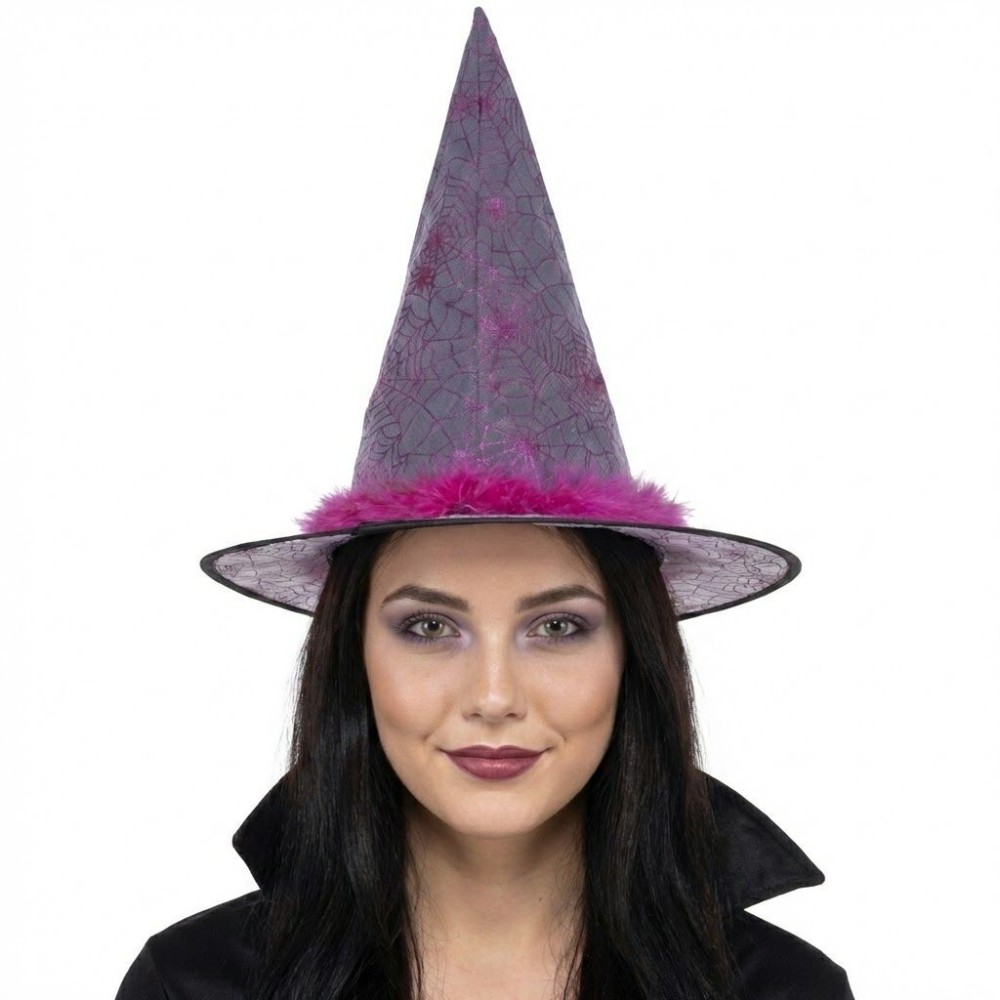 Klobouk čarodějnice růžový