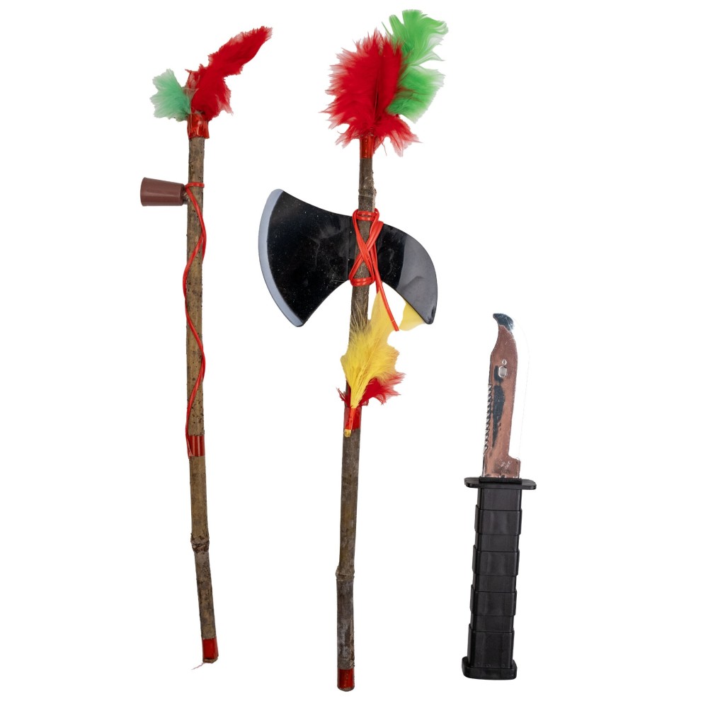 Sada indián Tomahawk, dýmka míru, a nůž