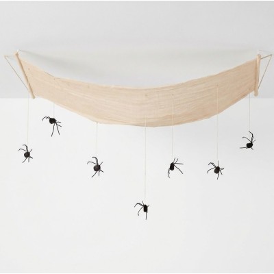 Dekorace pavučina s pavouky 310cm