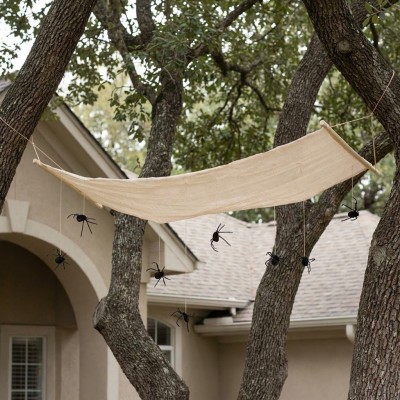 Dekorace pavučina s pavouky 310cm