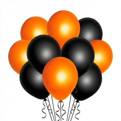 Latexové balónky Halloween černé a oranžové 10ks