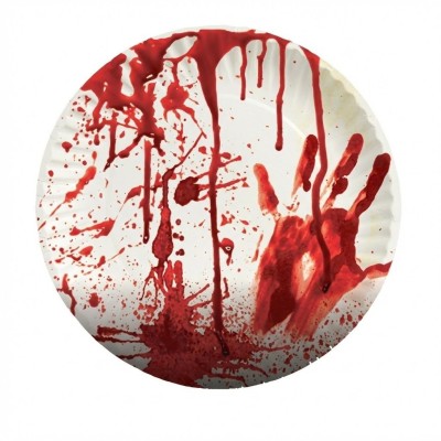 Papírové talíře krvavé šmouhy 8ks