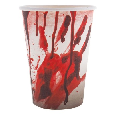 Papírové kelímky krvavé šmouhy 8ks