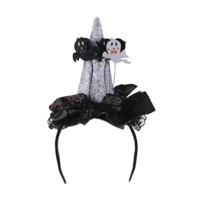 Klobouk čarodějnice na čelence Halloween