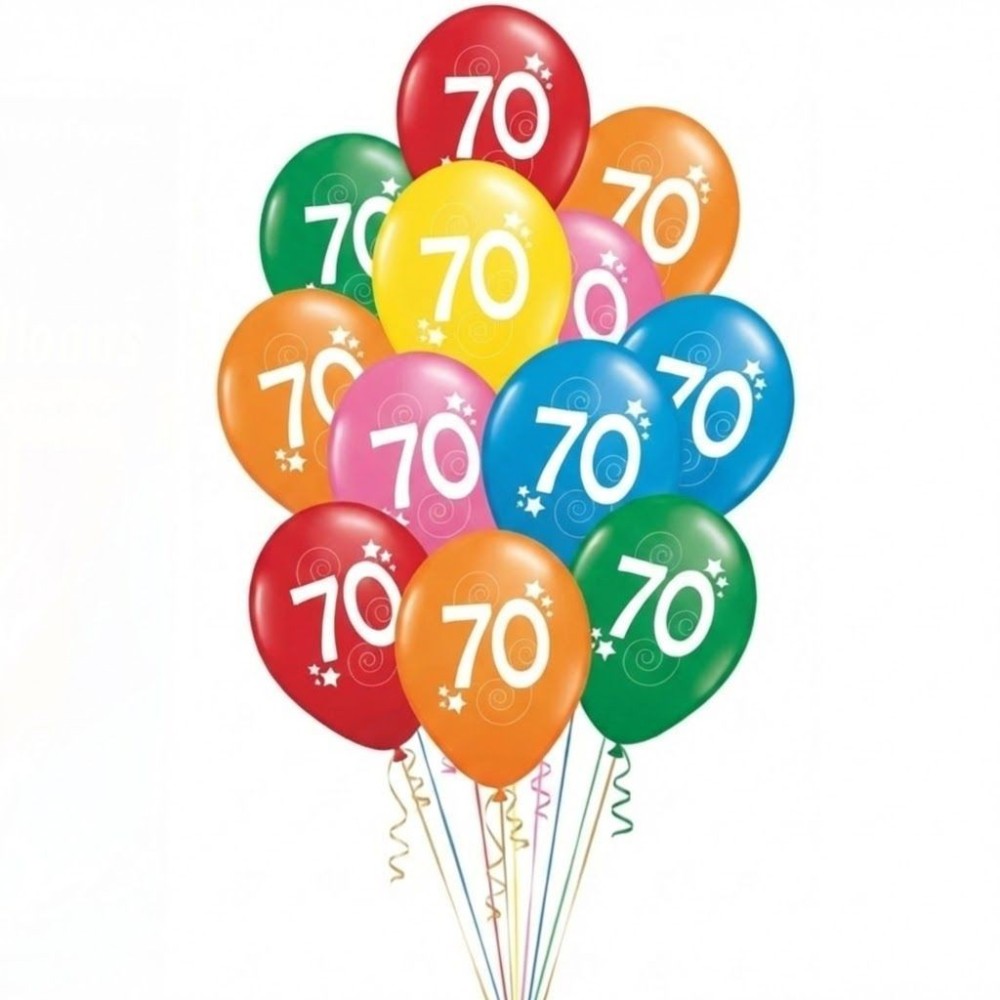 Latexové balónky číslo 70 mix barev 12ks