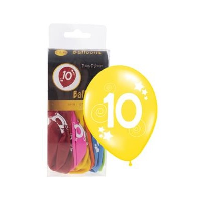 Latexové balónky číslo 10 mix barev 12ks