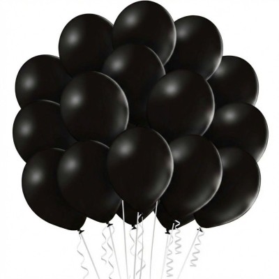 Latexové balónky černé metalické lesklé 40ks