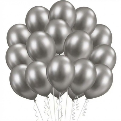 Latexové balónky stříbrné metalické lesklé 40ks