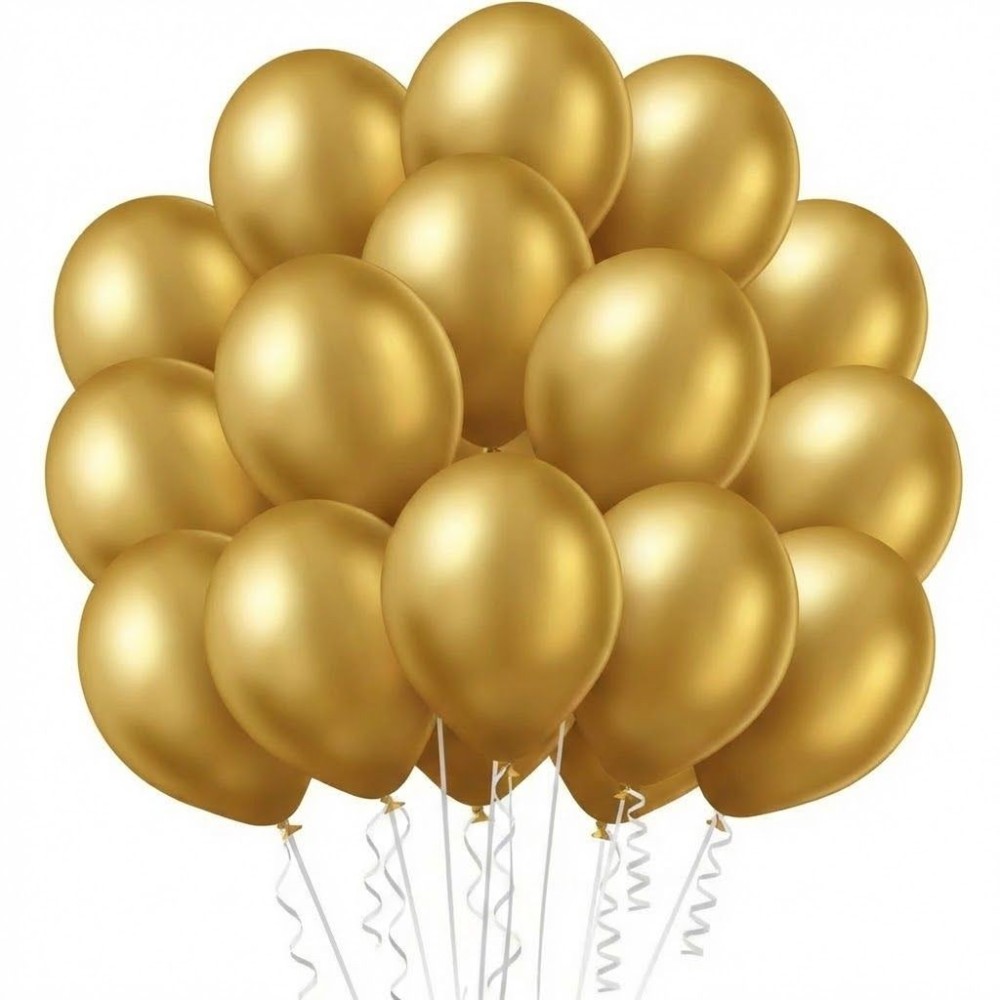 Latexové balónky zlaté metalické lesklé 40ks