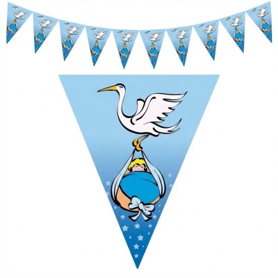 Plastová girlanda vlajková miminko chlapeček 5m