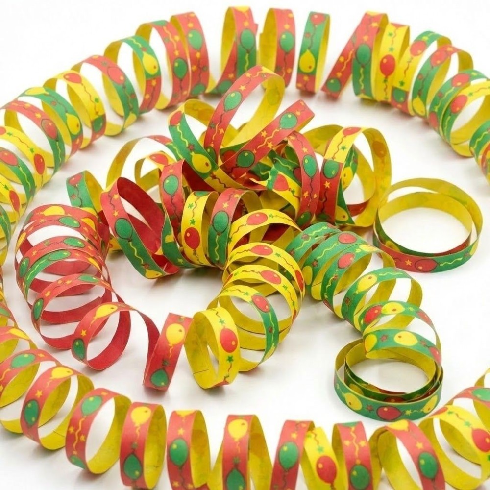 Papírové konfety serpentýny Balónky 3 ruličky