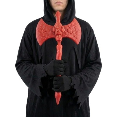 Červená sekera s lebkou 50cm