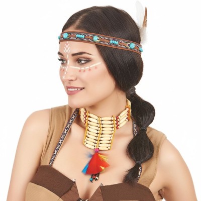 Indiánský náhrdelník korálkový