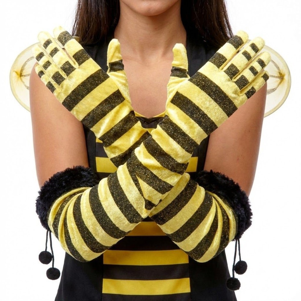 Dlouhé rukavice včela 56cm