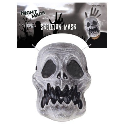 Maska lebka šedá