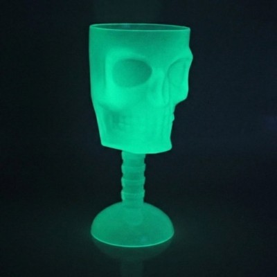 Pohár lebka svítící 18 cm