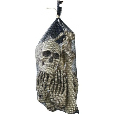 Halloween dekorace kosti a lebka 17 ks