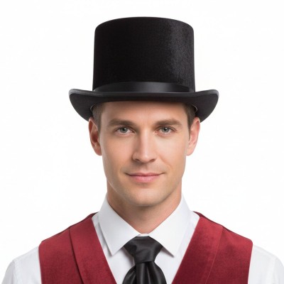 Klobouk cylindr sametový černý