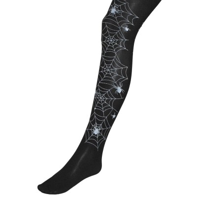 Punčochy dámské černé pavučiny